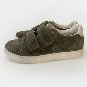Brunello Cucinelli Green Suede Velcro Sneakers